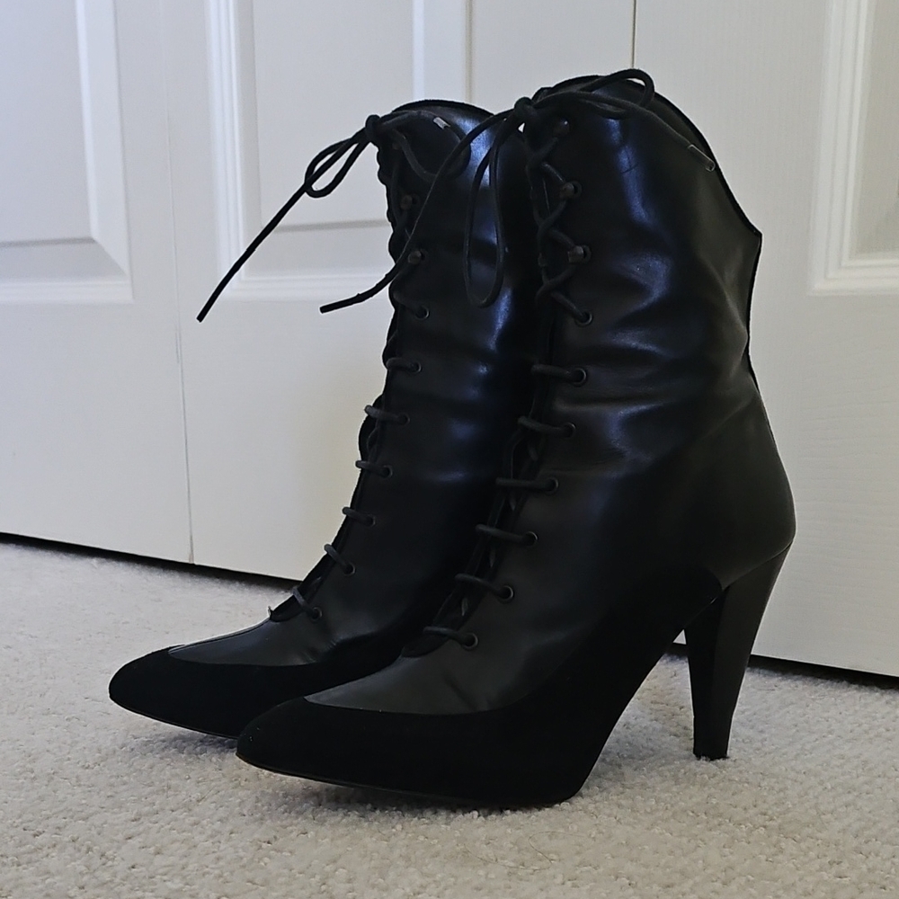 Proenza Schouler Black Lace-Up Boots